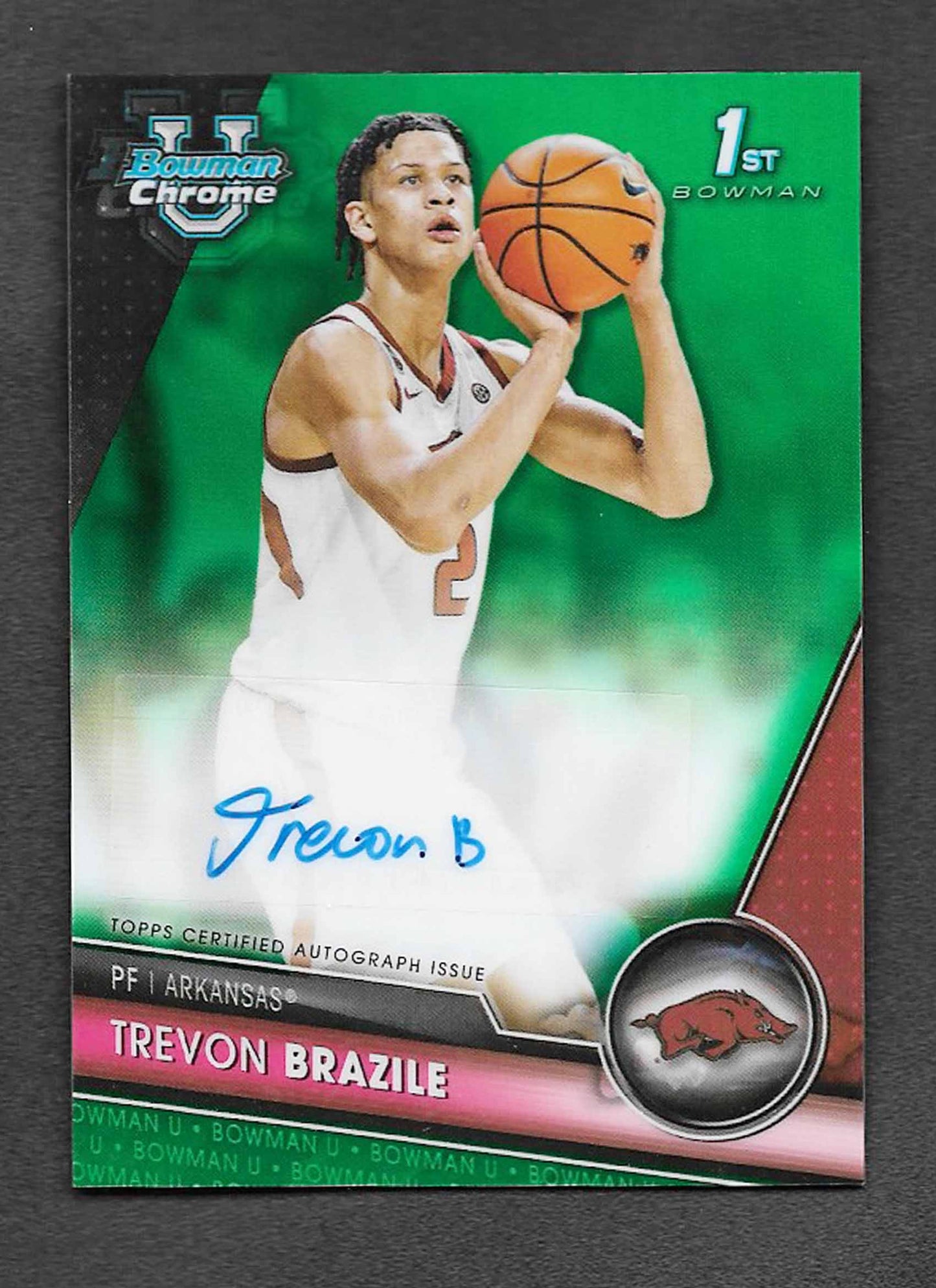 Brazile, Trevon 2023 Bowman green autograph   96/99 #bcpatb