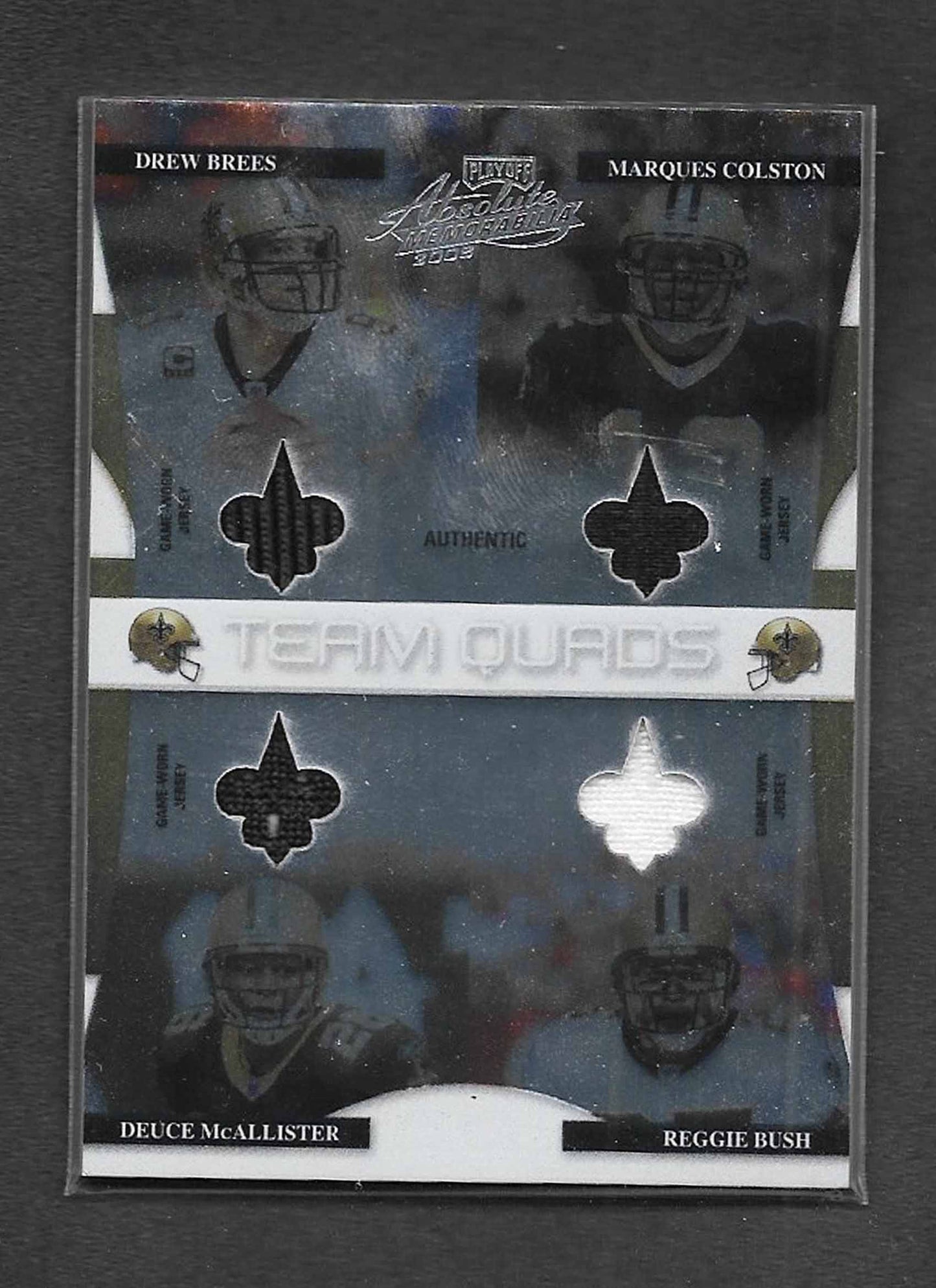 Brees, Drew 2008 Absolute Team quads jerseys bush 50/100 #tq5