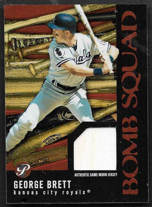 Brett, George 2003 Topps Pristine bomb squad game jersey #pbsgb1  ROYALS