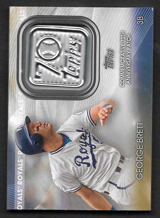 Brett, George 2021 Topps 70th anniversary commemorative patch #7tl-gb  ROYALS