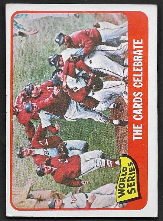 Cardinals celebrate world series 1965 topps #139