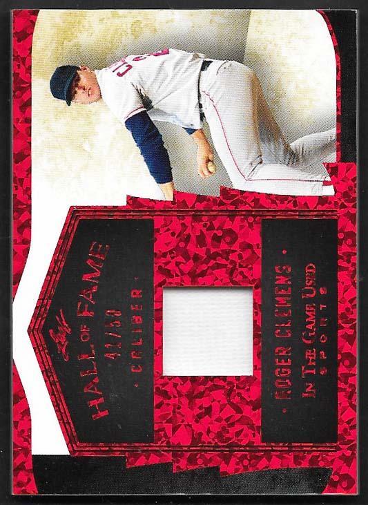 Clemens, Roger 2022 Leaf Hall of Fame jersey 41/50  #hc18  RED SOX YANKEES ASTROS BLUE JAYS