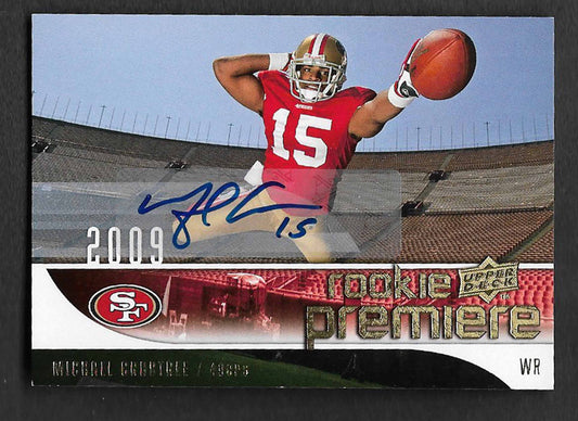Crabtree, Michael 2009 UD rookie premier autograph #20