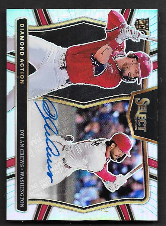 Crews, Dylan 2025 Select diamond action autograph #dasdc  ROOKIE NATIONALS