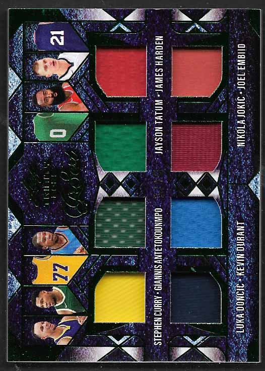 Curry, Antetokounmpo, Doncic, Durant, Tatum, Harden, Jokic, Embiid 2025 Leaf trinity gr8est 3/10