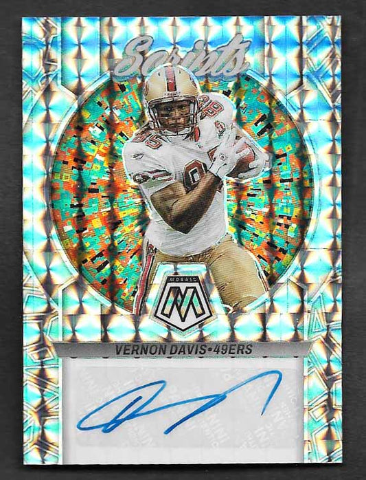 Davis, Vernon 2023 Mosaic scripts autograph  s52  49ERS