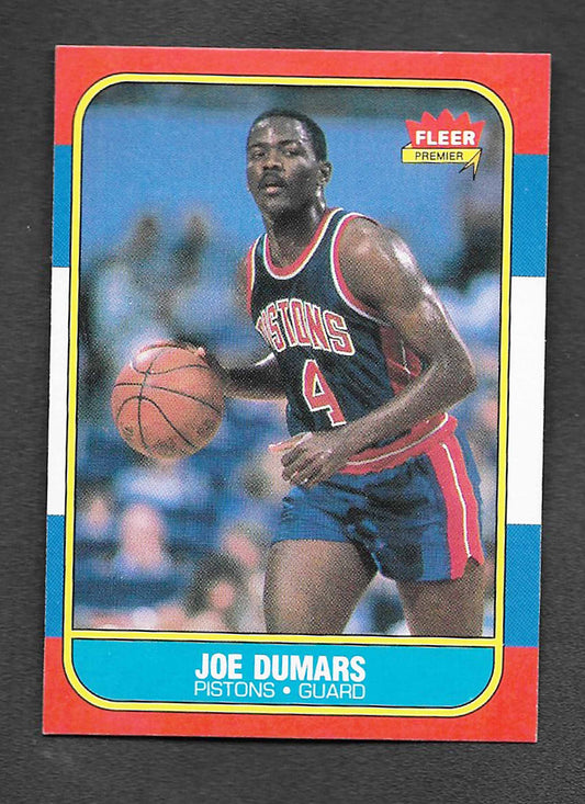 Dumars, Joe 1986 Fleer low book off center #27