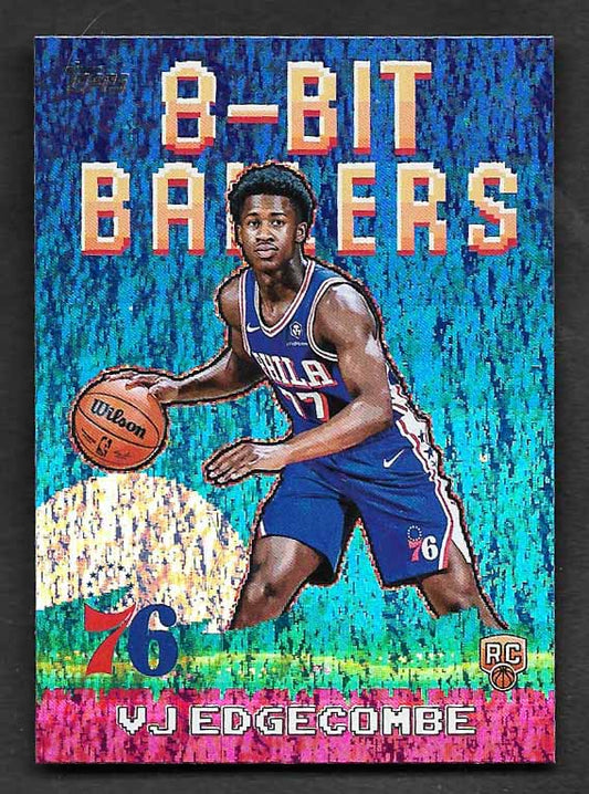 Edgecombe, VJ  2025 Topps 8 bit baller holo foil #8b33  ROOKIE SIXERS