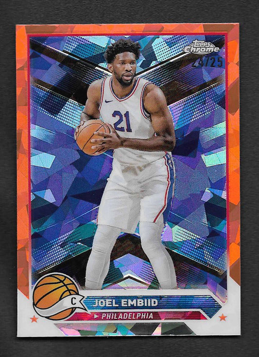 Embiid, Joel 2023 Topps Chrome orange sapphire  24/25 #100