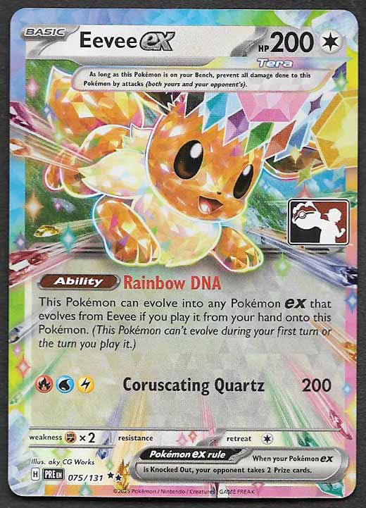 Eevee ex prize pack stamped 75/131