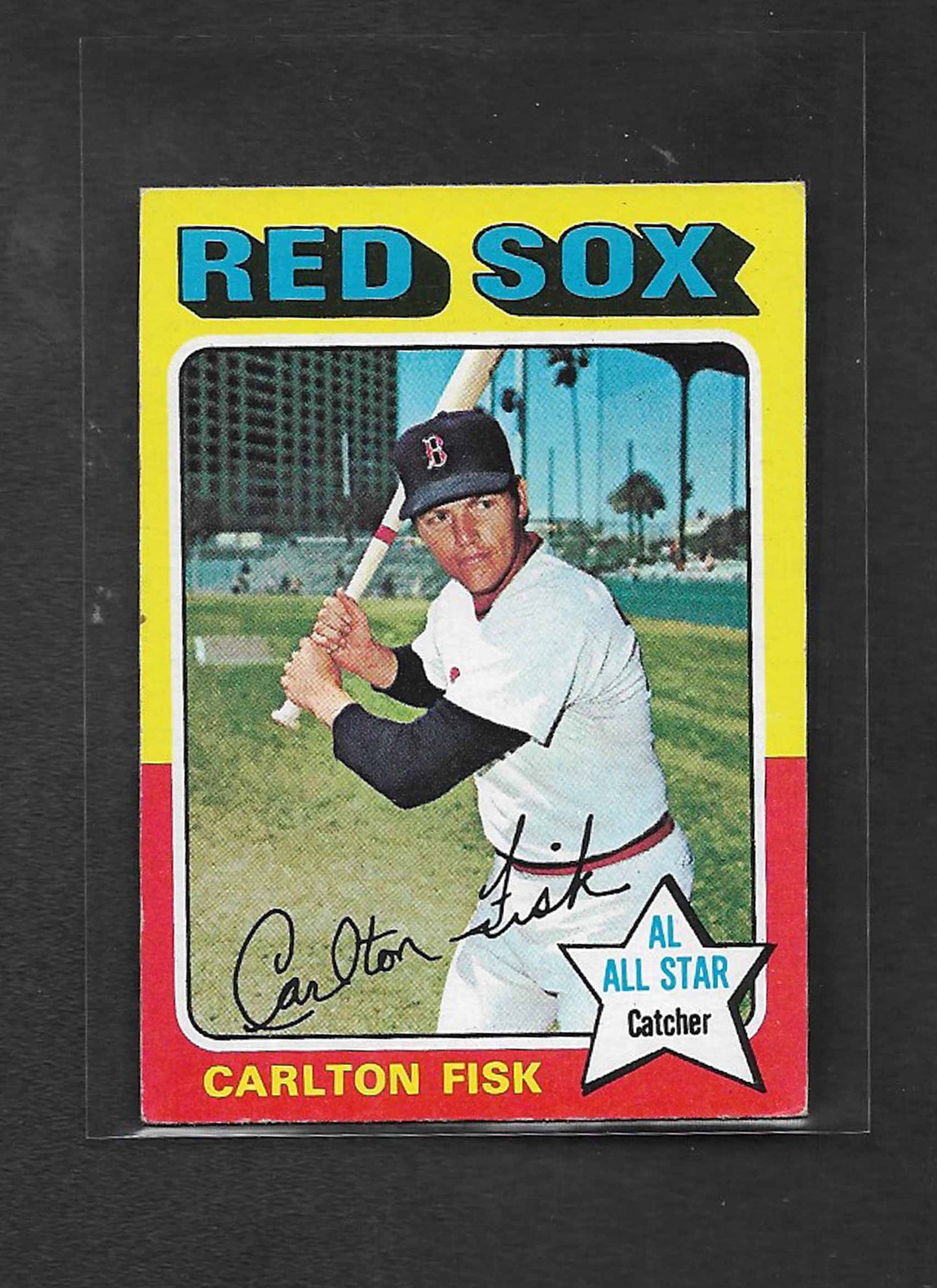 Fisk, Carlton 1975 Topps MINI 80  RED SOX  WHITE SOX