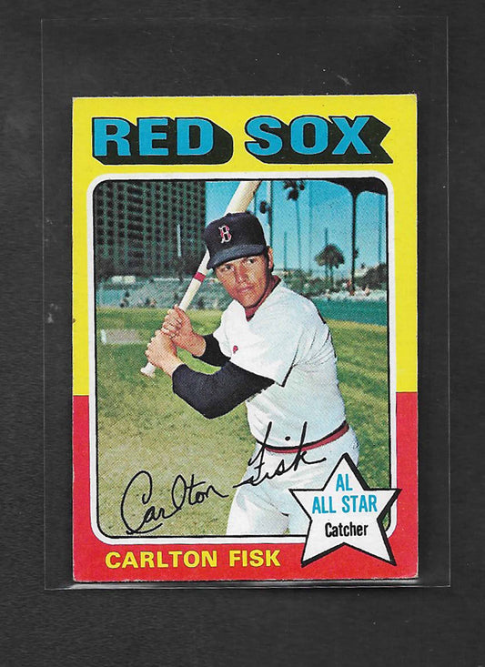 Fisk, Carlton 1975 Topps MINI 80  RED SOX  WHITE SOX