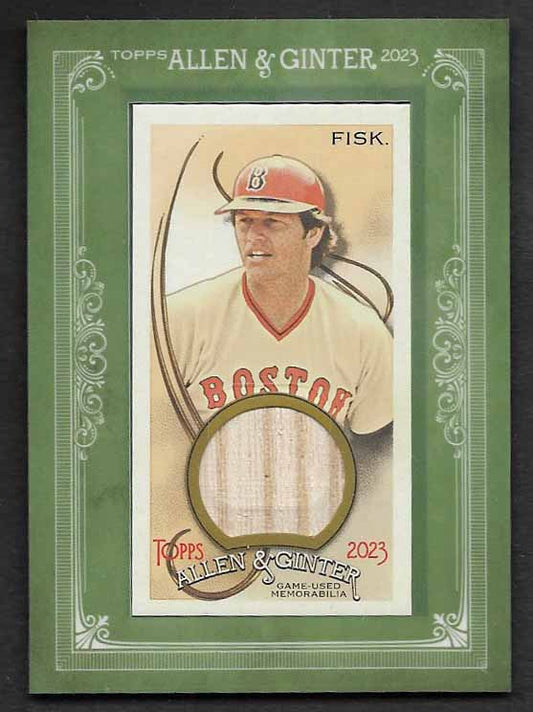 Fisk, Carlton 2023 Topps Allen Ginter mini bat patch #mfrcf  RED SOX WHITE SOX