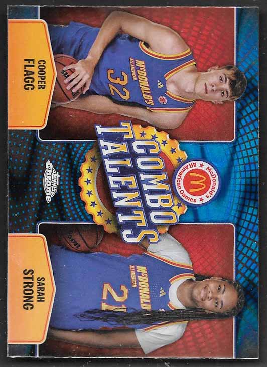 Flagg, Cooper 2024 Topps Chrome McDonalds combo talents blue raywave #cotcop ROOKIE MAVERICKS