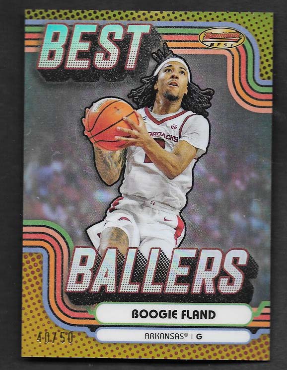 Fland, Boogie 2025 Bowman Best ballers gold 40/50  #bb5  ROOKIE RAZORBACKS GATORS