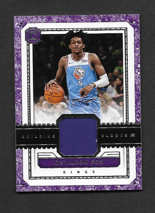 Fox, De'aaron 2017 Panini Cornerstones building block jersey #bbdf