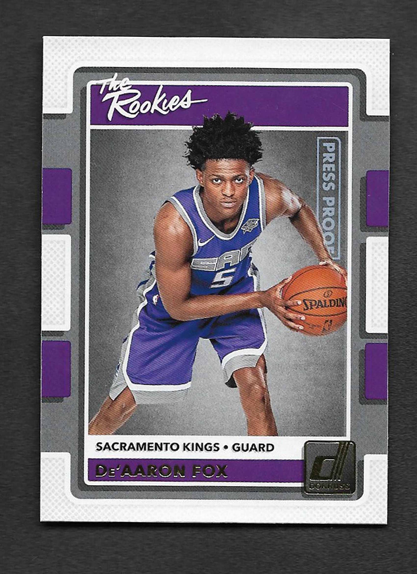 Fox, De'aaron 2017 Donruss the rookies press proof #5