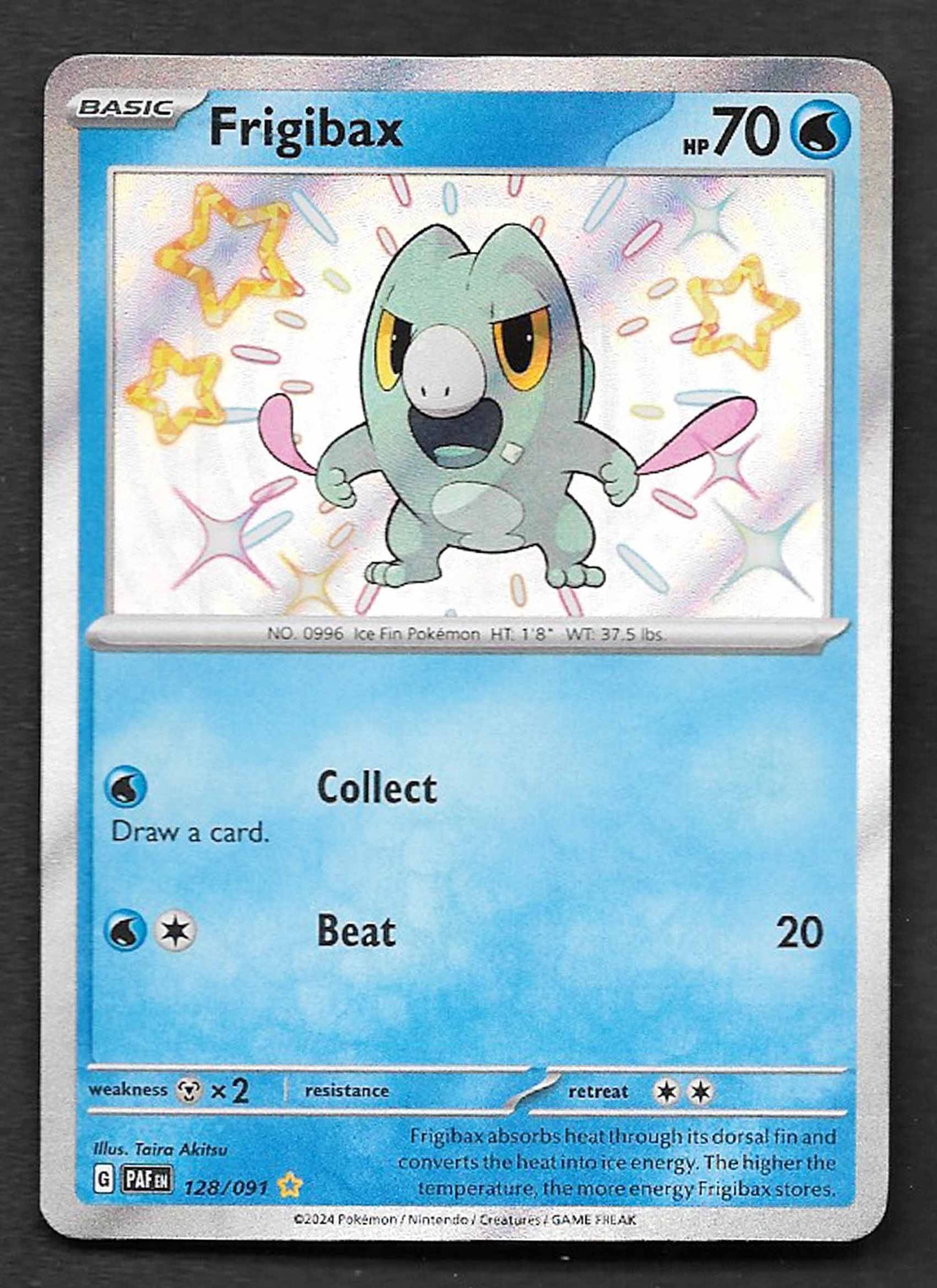 Frigibax 2024 Pokemon Paldean Fates shiny rare #128/091