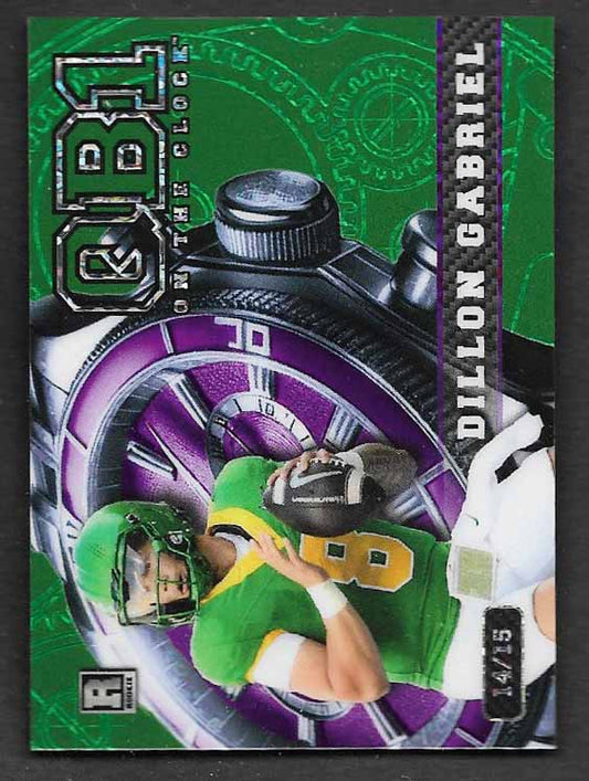 Gabriel, Dillon 2024 Wild Card On the Clock green 14/15 #ocwgndg1  ROOKIE BROWNS SOONERS