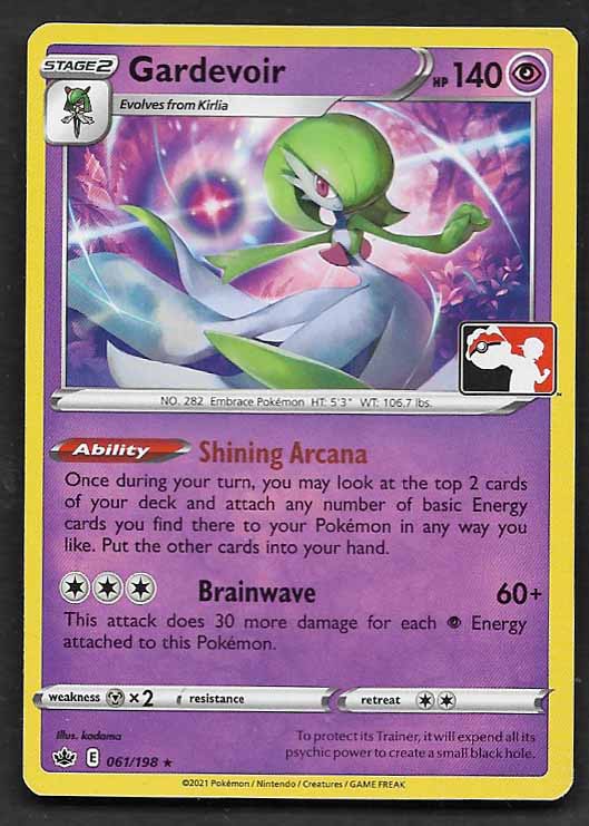 Gardevoir prize pack stamped #61