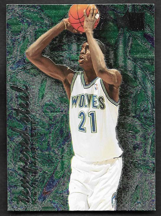 Garnett, Kevin 1995 Fleer Metal tempered steel #4  ROOKIE TIMBERWOLVES CELTICS