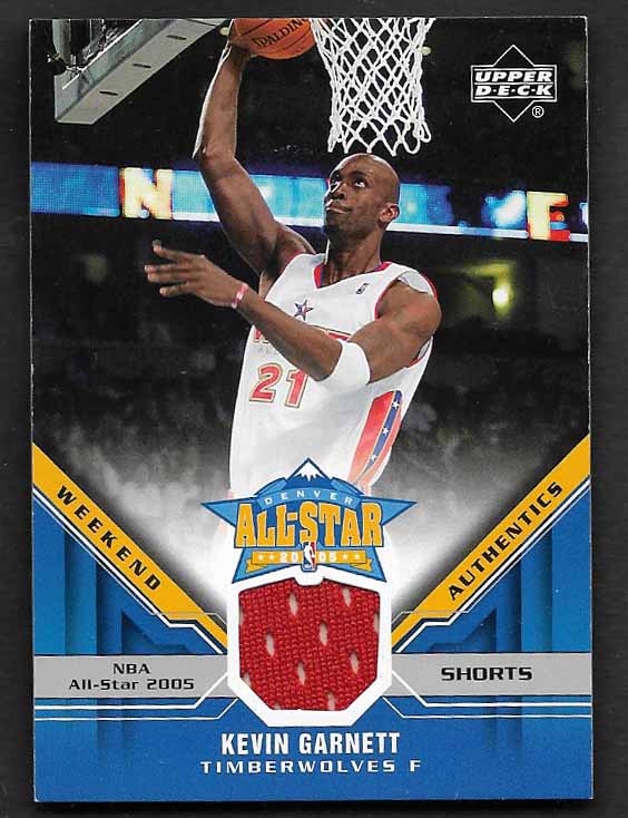 Garnett, Kevin 2005 Upper Deck All star weekend jersey #aswkg  TIMBERWOLVES CELTICS