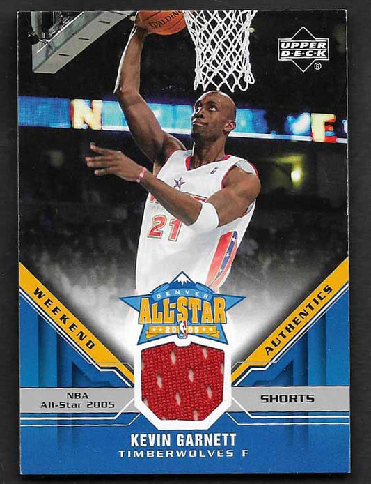 Garnett, Kevin 2005 Upper Deck All star weekend jersey #aswkg  TIMBERWOLVES CELTICS