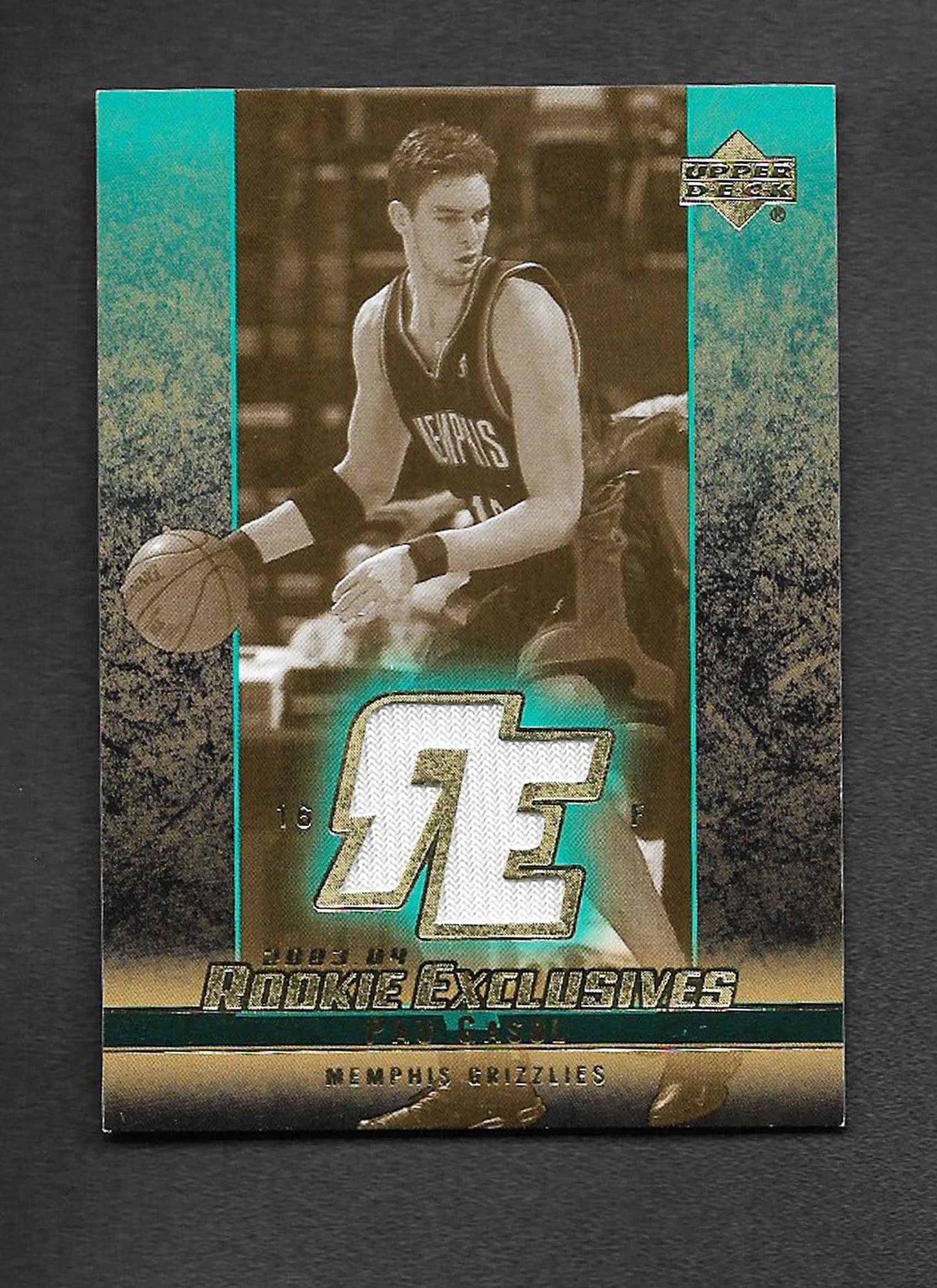 Gasol, Pau 2003 UD rookie exclusive jersey #j54