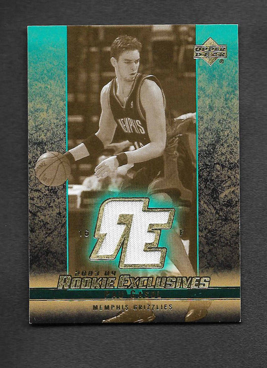 Gasol, Pau 2003 UD rookie exclusive jersey #j54
