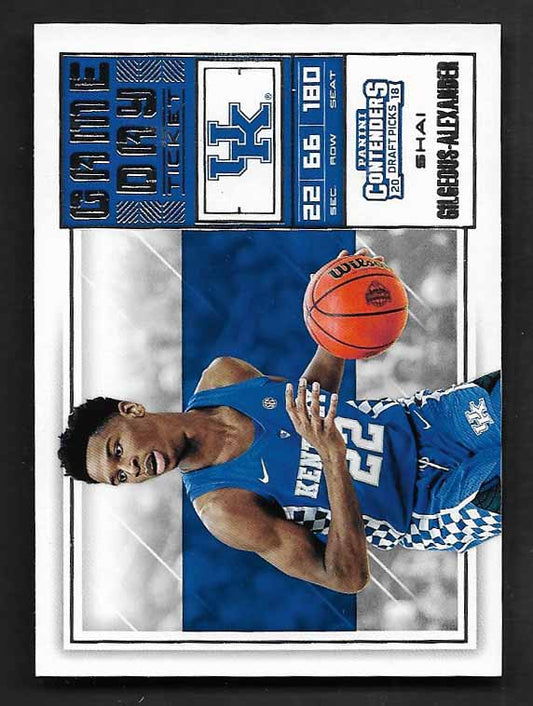 Gilgeous-Alexander, Shai 2018 Panini Contender game day ticket #14  ROOKIE THUNDER CLIPPERS