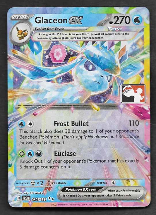 Glaceon ex prize pack stamped 26/131