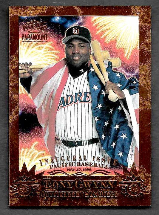 Gwynn, Tony 1998 Paramount inaugural issue  166/600 #1  PADRES
