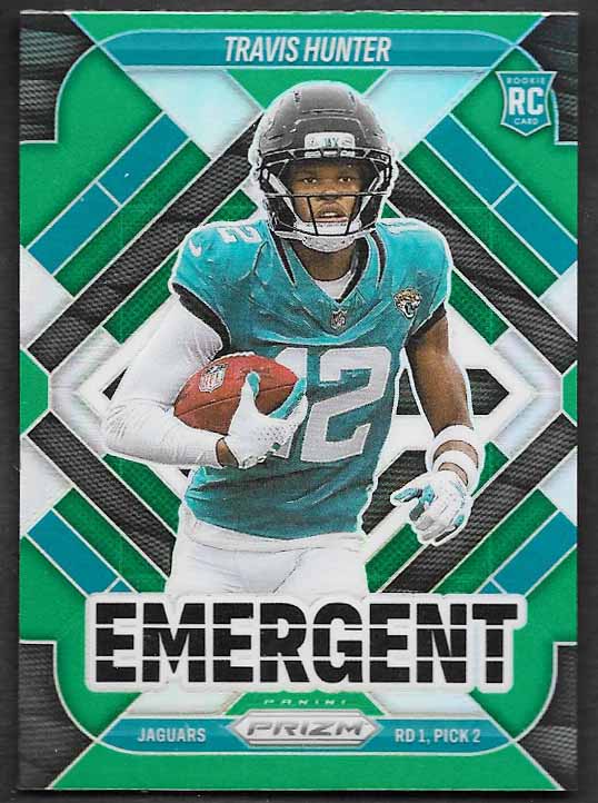 Hunter, Travis 2025 Prizm emergent green #12  ROOKIE JAGUARS