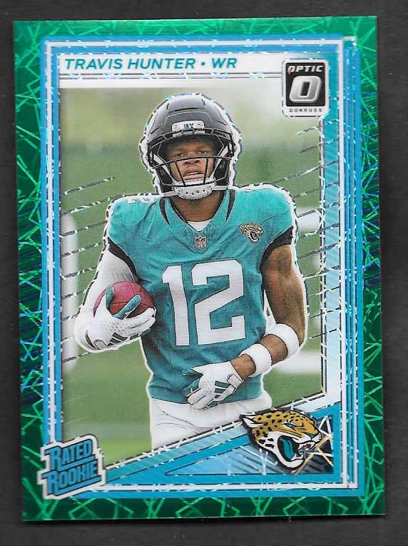 Hunter, Travis 2025 Donruss Optic green hyper #201  ROOKIE JAGUARS