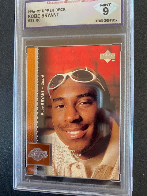 Bryant, Kobe 1996 Upper Deck #58  ROOKIE LAKERS grade 9