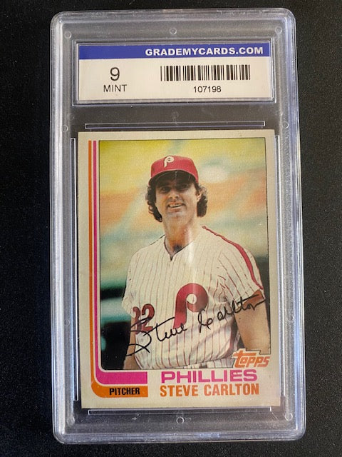Carlton, Steve 1982 Topps #480  graded 9  PHILLIES CARDINALS