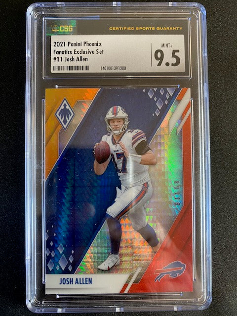 Allen, Josh 2021 Panini Phoenix fire burst fanatics exclusive csg 9.5 #11 BILLS