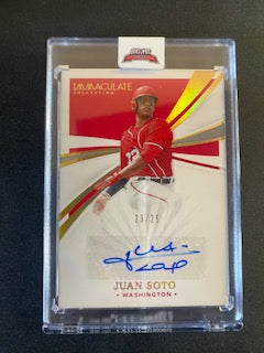 Soto, Juan 2021 Immaculate auto 23/25  #isjs  NATIONALS METS PADRES