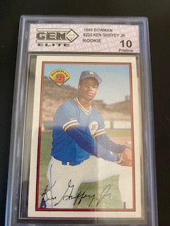 Griffey, Ken Jr. 1989 Bowman Gem 10  #220  ROOKIE MARINERS REDS