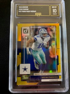Parsons, Micah 2022 Donruss premium press proof GMA 10  #157  COWBOYS PACKERS