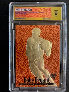 Bryant, Kobe 1996 Skybox ex2000 23kt gold GRADED 9  #9188 ROOKIE LAKERS