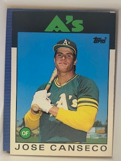Canseco, Jose 1986 Topps traded 20t  ROOKIE A'S ATHLETICS