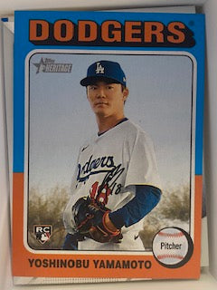 Yamamoto, Yoshinobu 2024 Topps heritage high numbers 553  ROOKIE DODGERS