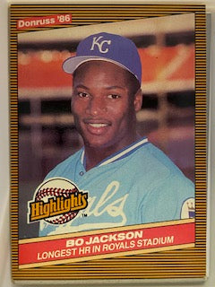 Jackson, Bo  1986  Donruss highlights 43  ROOKIE ROYALS RAIDERS