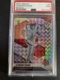 Chase, Ja'Marr 2021 Panini Mosaic Mosaic PSA 9  307  ROOKIE BENGALS