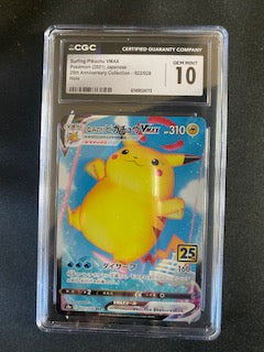Surfing Pikachu Japanese 25th Anniversary 022/028 CGC 10