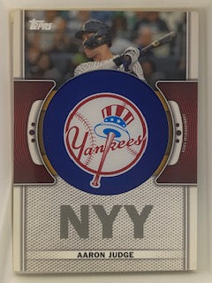 Judge, Aaron 2023 Topps Yankees logo patch #tlpaj  YANKEES