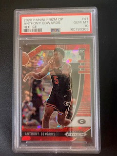 Edwards, Anthony 2020 Prizm draft red ice PSA 10  #41  ROOKIE TIMBERWOLVES