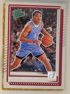 Acuff, Darius Jr. 2025 Donruss  rated prospect  63  ROOKIE KINGS RAZORBACKS