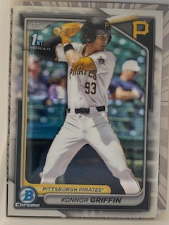 Griffin, Konnor 2025 Bowman chrome draft refractor bdc22  ROOKIE PIRATES